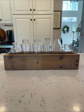 Pringle Clear Glass Bottle Crate Set